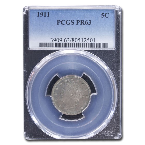 1911 Liberty Head V Nickel PR-63 PCGS 1911 Liberty Head V Nickel PR-63 PCGS